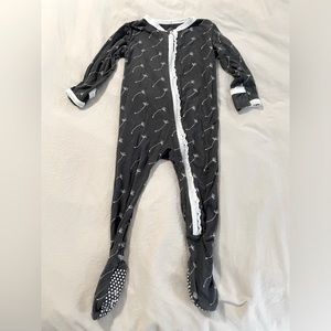 18 - Kickee Pants - Stone Dandelion Print - Footie - 6-9 Mos